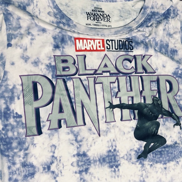Black Panther women’s shirt panther leap graphic pull over tie dye purple.XXXL - Picture 3 of 3
